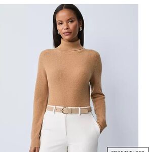 Ann Taylor Camel Turtleneck Sweater